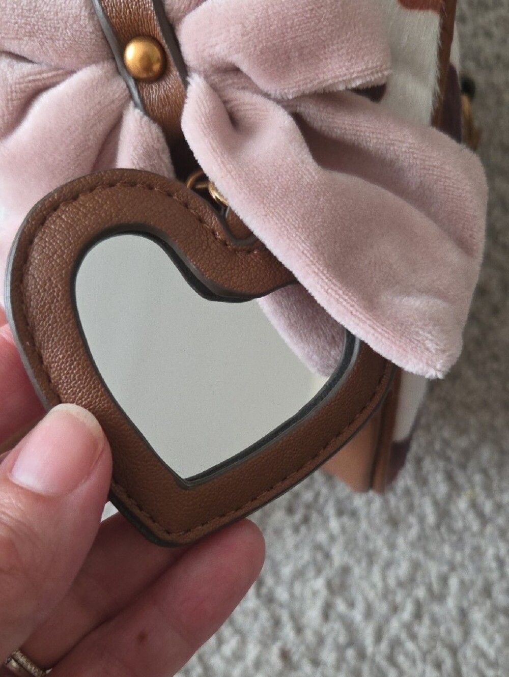 Juicy Couture Romance Cow Satchel in Saddle Brown, Shoulder Bag NWT - Picture 4 of 12